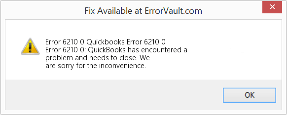 QuickBooks Error 6210 Occurrence